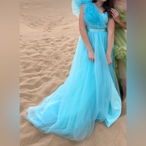 Elegant Blue Prom Dress